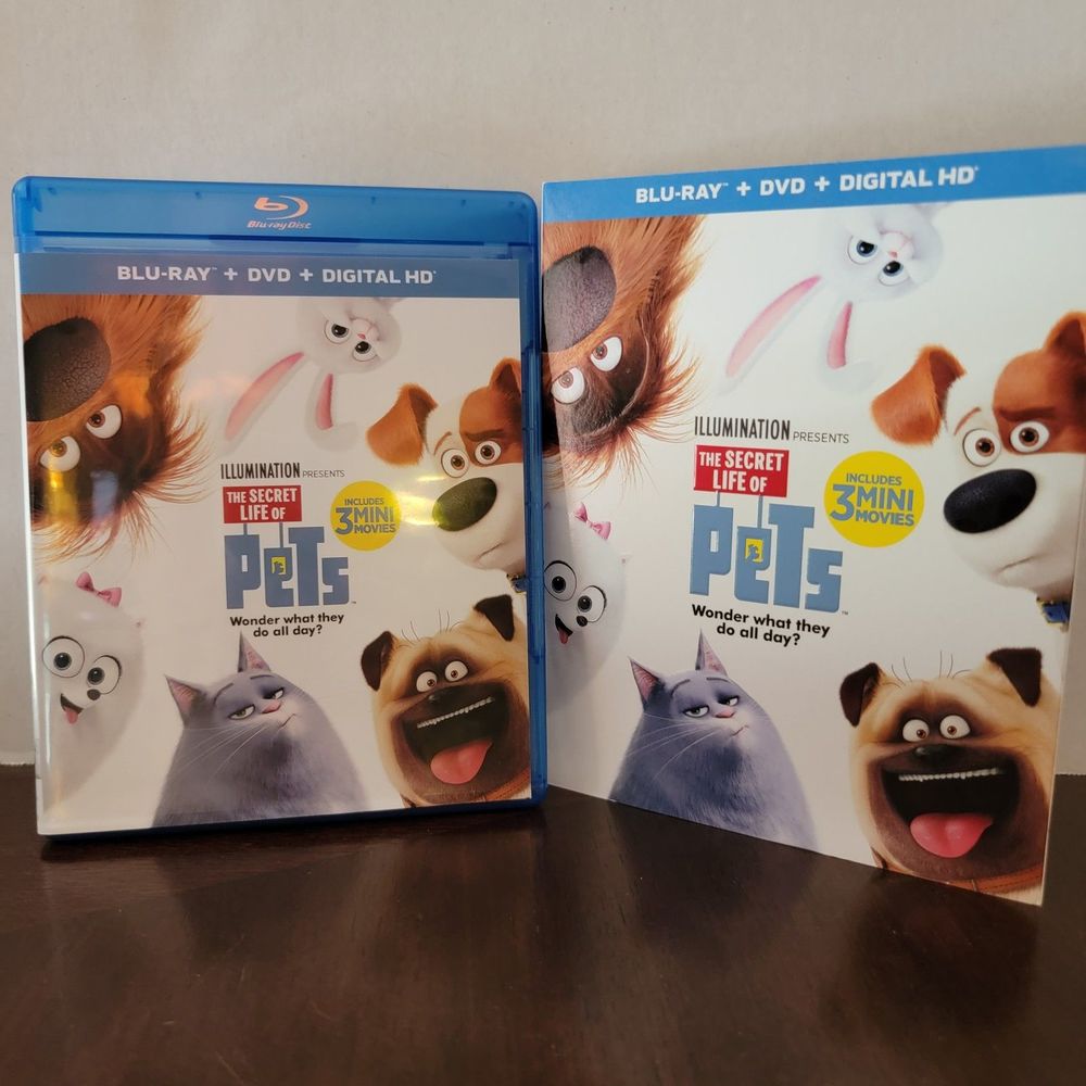 BLU-RAY/DVD The Secret Life Of Pets + 3 Mini Movies w/outter sleeve